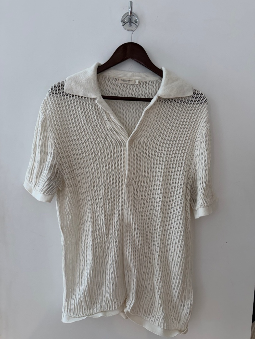 White Knit Suit Supply Polo